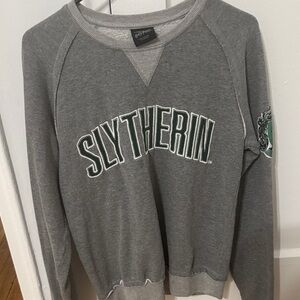 Harry Potter Slytherin Gray Crewneck Sweater